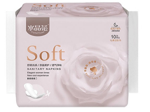 水晶花夜用干爽网10片